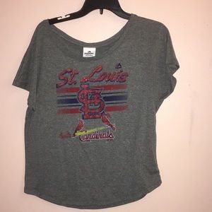 Dark grey baseball tee with writing